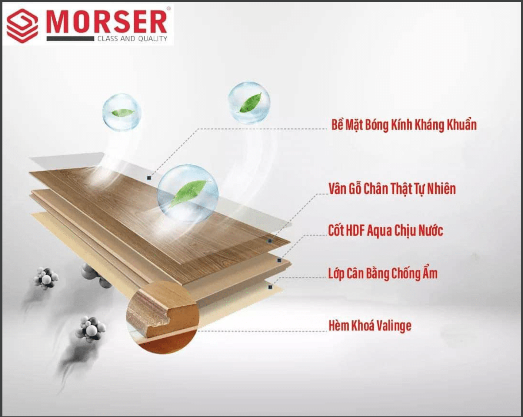 Cấu tạo sàn gỗ Morser bóng kính