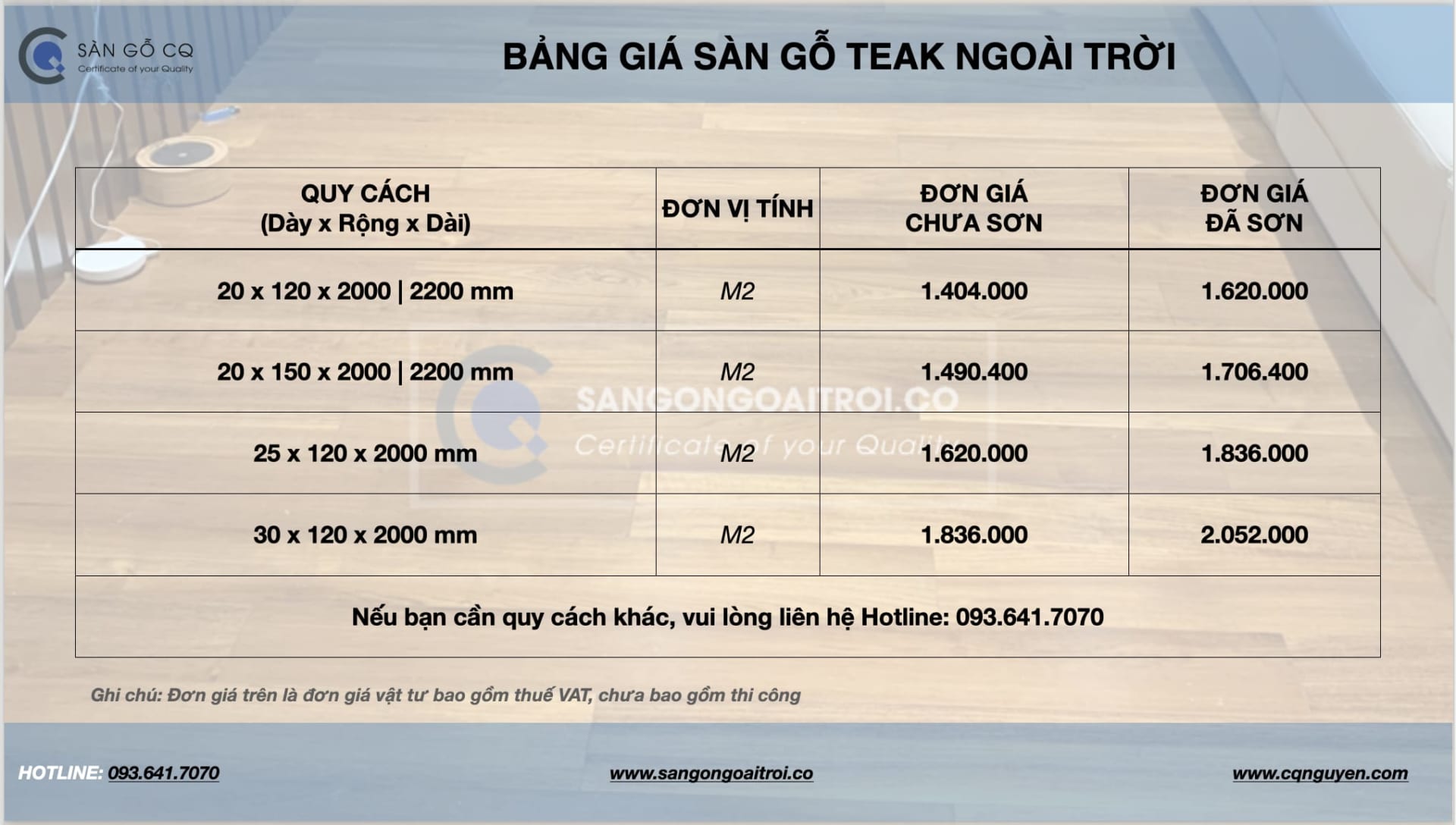 Giá sàn gỗ Teak ngoài trời